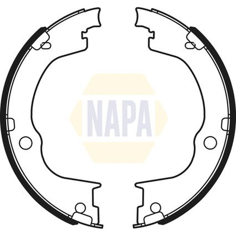 NAPA Parking Brake Shoe Set fits Chevrolet Captiva 2006-2011 2.0 2.2 2.4
