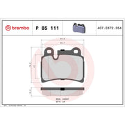 Brembo 4 x Rear Brake Pad Set fits VW Touareg 2002-2018 2.5 3.0 3.2 3.6 4.2 5.0