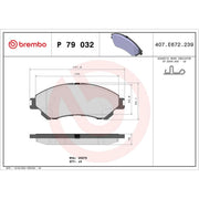 Brembo 4 x Front Brake Pad Set fits Suzuki S-Cross 2022 on 1.4 1.5