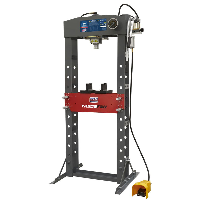 Sealey Air/Hydraulic Press 30 Tonne Floor Type with Foot Pedal YK309FAH Sealey - Dynamic Drive