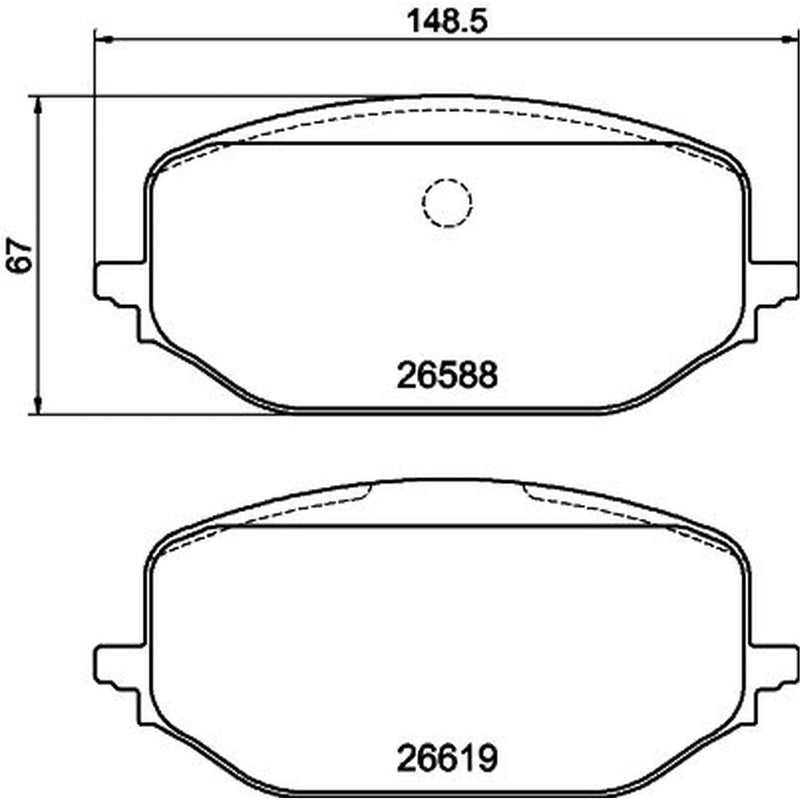 DON Front Brake Pad Set fits Citroën Berlingo 2018-2019 1.2 1.5 1.6