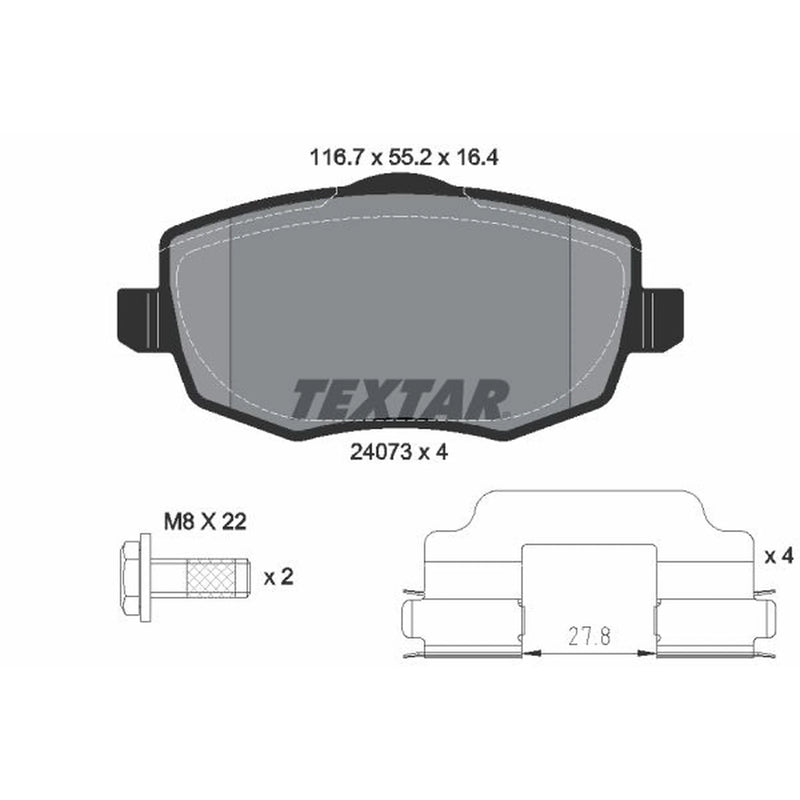 Textar Brake Pad Set 2407301
