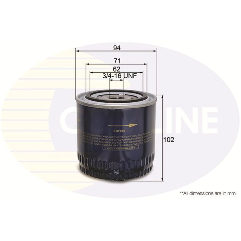 Comline Engine Oil Filter fits Seat Arosa 1997-2004 1.7