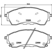 DON Front Brake Pad Set fits Ford Ranger 2011 on 2.2 2.5 3.2