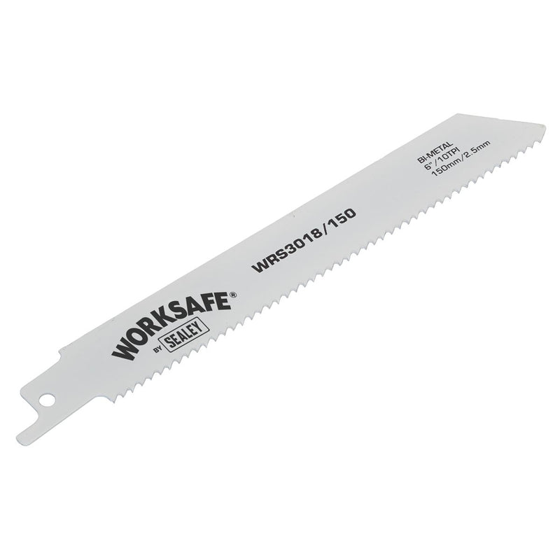 Sealey Reciprocating Saw Blade 150mm 10tpi Pack of 5 WRS3018/150 Sealey - Dynamic Drive