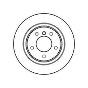 Abtex 2 x Solid Rear Brake Discs BD1250S-x2