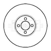 Borg & Beck Front Brake Vented Discs & Pads fits Ford Capri 1974-1987 2.8 3.0