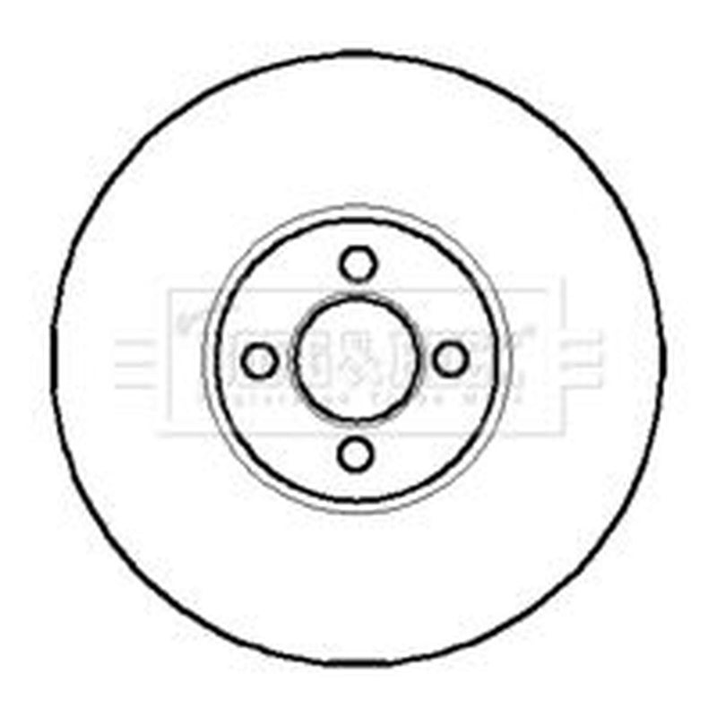 Borg & Beck 2 x Vented Brake Discs fits Ford Capri 1974-1987 2.8 3.0