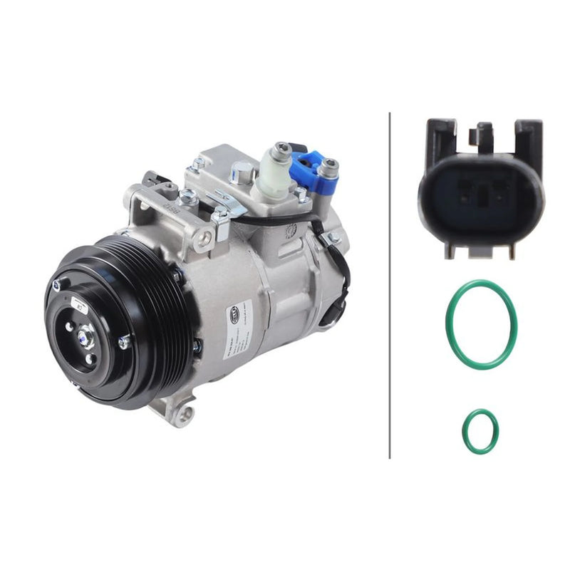 Hella Air Conditioning Compressor fits Mercedes-Benz C-Class 2007-2014