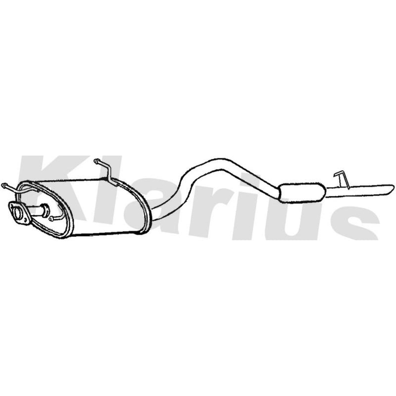 Klarius Box With Tail Pipe Rear fits Suzuki Grand Vitara I 1998-2003 1.6 2.0