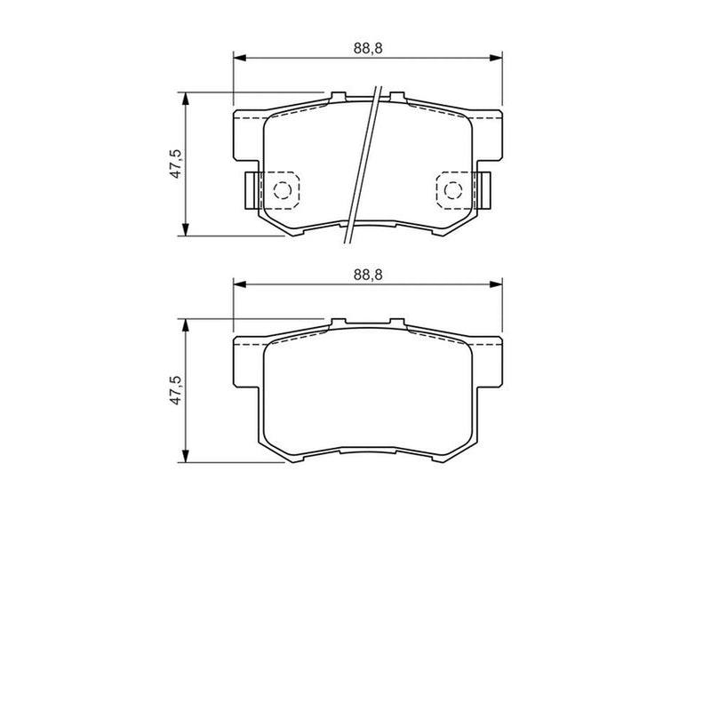 Bosch Front & Rear Pads fits Honda Civic VII 2001-2005 1.3 1.7