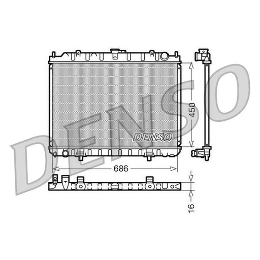 Denso Engine Radiator fits Nissan X-Trail I 2001-2013 2.2