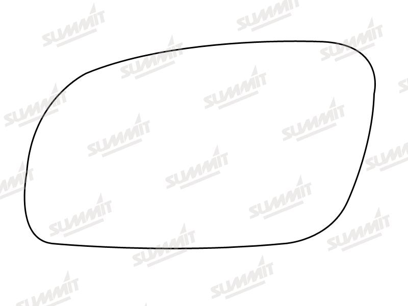 Summit Heated Base Plate With Standard Mirror Glass fits VW Touran 03 on LHS Summit - Bars 4 Cars