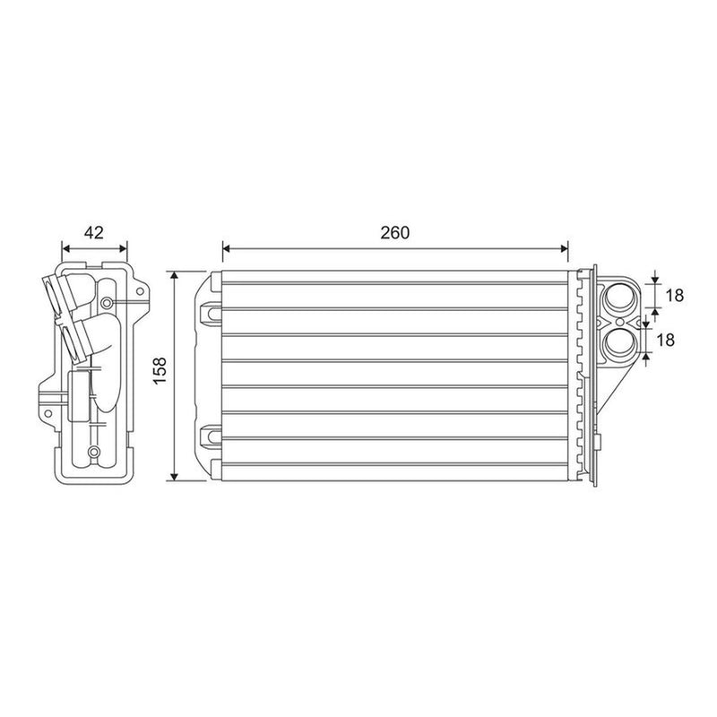 Valeo Heater Matrix Core Heat Exchanger 811634