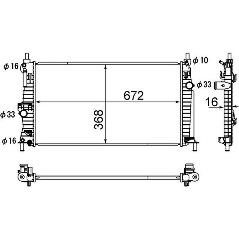 Mahle Engine Radiator fits Mazda 3 2008-2014 1.6