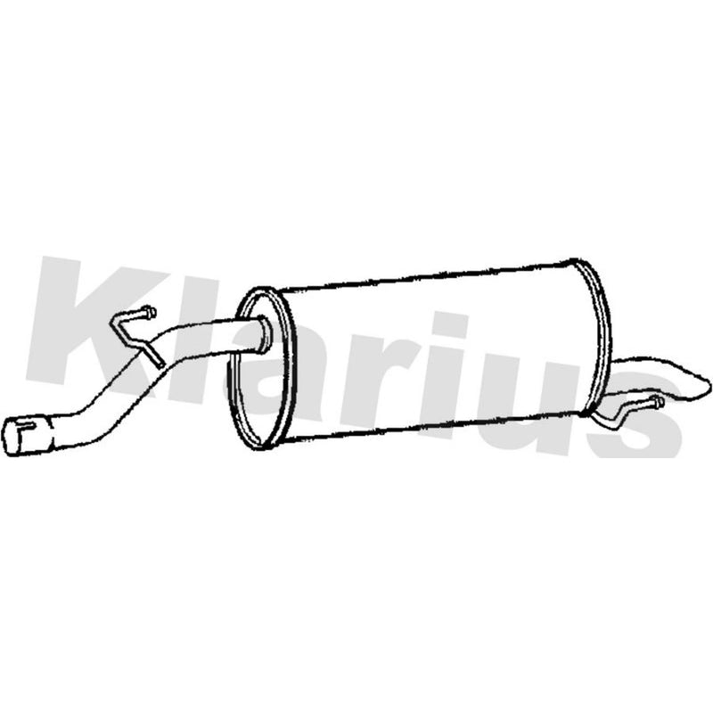 Klarius Box With Tail Pipe Rear fits Opel Corsa D 2006-2011 1.7