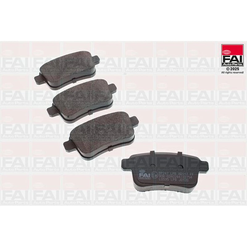 FAI Rear Brake Pad Set fits Mercedes-Benz Citan Dualiner 2012-2021