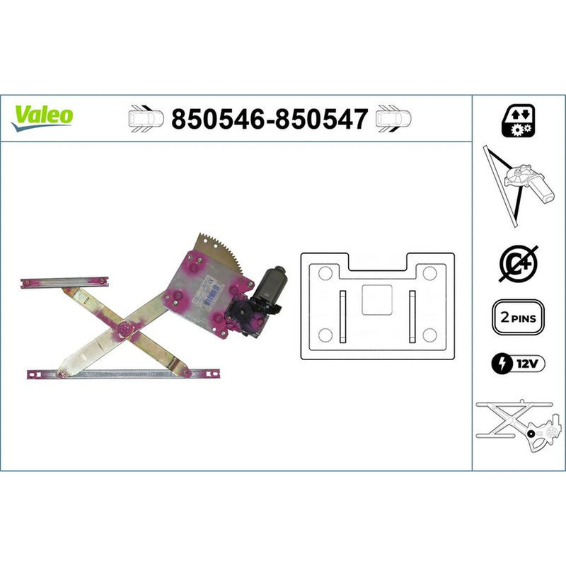 Valeo Electric Window Regulator Lifter Left Front 850546