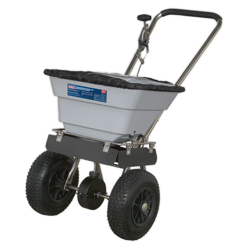 Sealey Stainless Steel Broadcast Salt Spreader 37kg Walk Behind SSB37W Sealey - Dynamic Drive