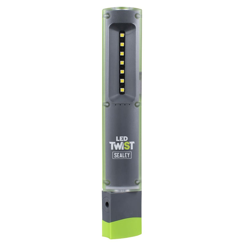 Sealey LED Twist Rechargeable Inspection Light 2W & 1W SMD LED LED401G Sealey - Dynamic Drive