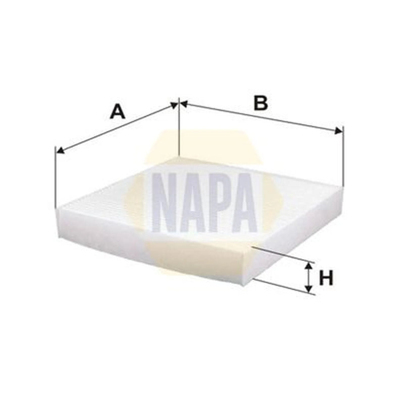 NAPA Cabin Air Filter (Pollen Filter) fits Abarth 500 / 595 / 695 2008 on 1.4