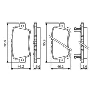 Bosch Front & Rear Pads fits Honda Civic VIII 2005-2011 1.4 1.8 2.2