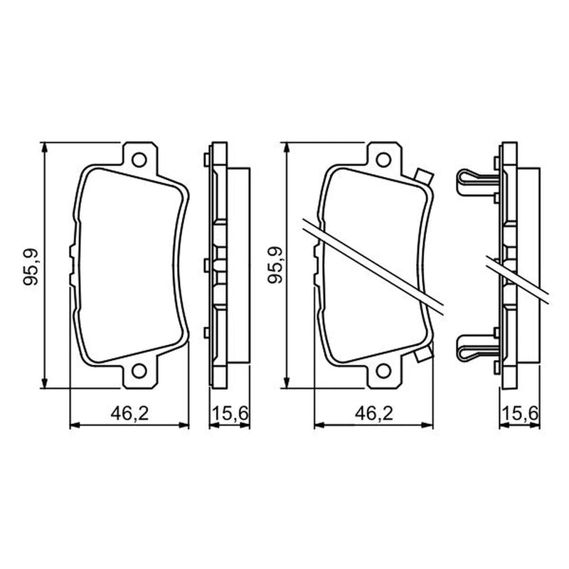 Bosch Front & Rear Pads fits Honda Civic VIII 2006-2012 2.0