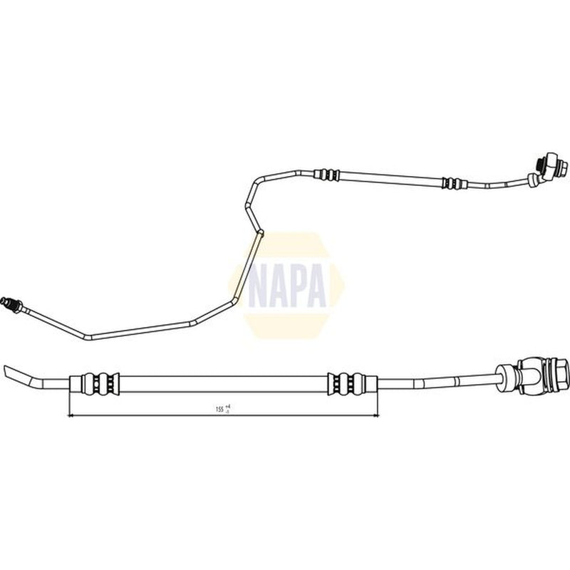 NAPA Brake Hydraulic Hose Line Rear Right fits Audi A3 1998-2003 1.8 1.9