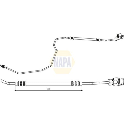 NAPA Brake Hydraulic Hose Line Rear Right fits Audi A3 1998-2003 1.8 1.9