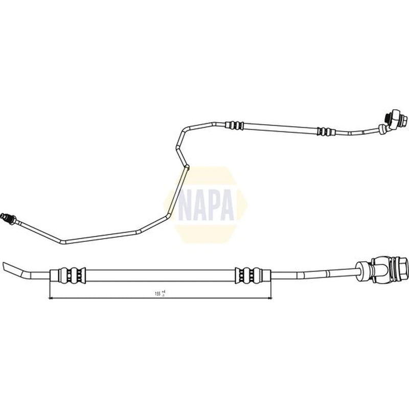NAPA Brake Hydraulic Hose Line outer NBH1128