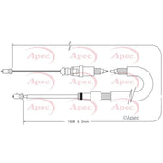 Apec Handbrake Cable Right Rear CAB1410