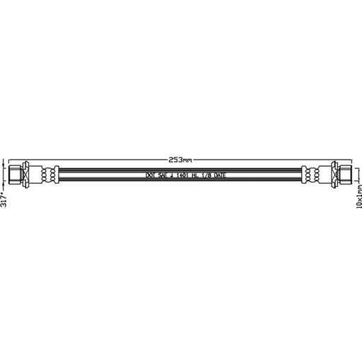 Juratek Brake Hydraulic Hose Line Right JBH1148