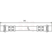 Apec Brake Hydraulic Hose Line Rear fits Opel Astra F 1991-1998 1.6 1.8 2.0
