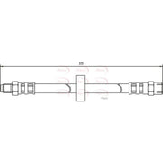 Apec Brake Hydraulic Hose Line Rear fits Volvo 240 1980-1984 2.3