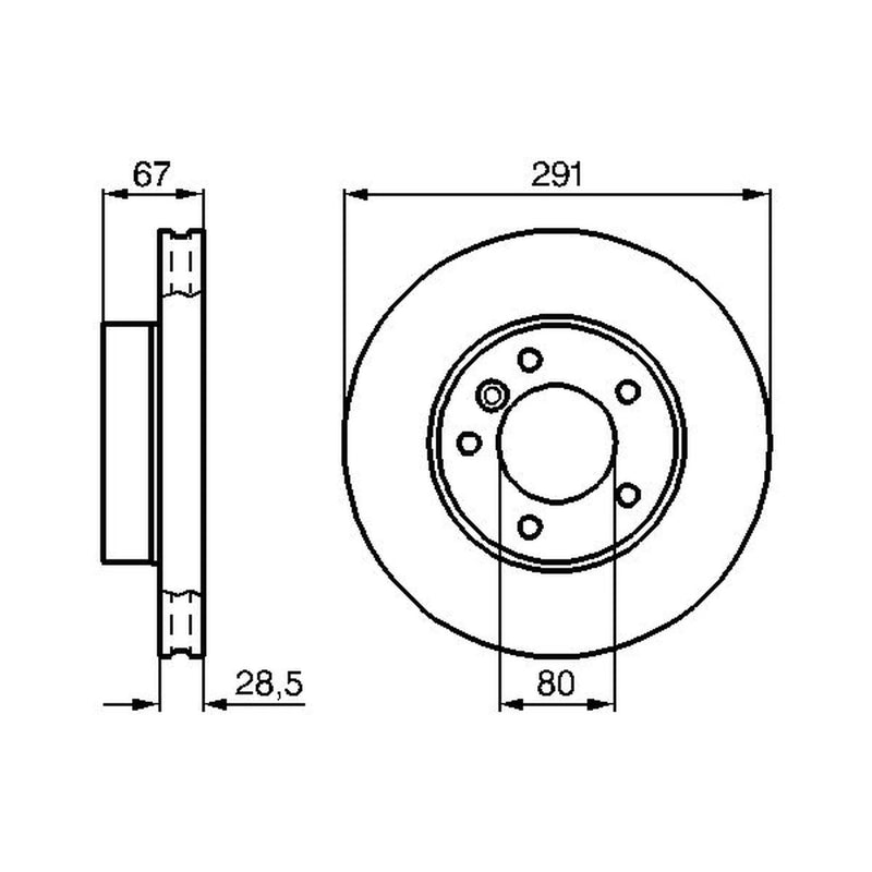 Bosch Front Brake Internally Vented Discs & Pads fits Jaguar Xj 1975-1992 3.4