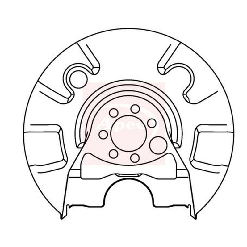 Apec Brake Disc Splash Guard Rear Right fits Seat Cordoba 1993-2002 1.9 2.0