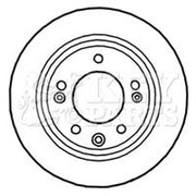 Key Parts Rear Brake Solid Discs & Pads fits Kia Pro Cee'D 2008-2013 1.4 1.6 2.0
