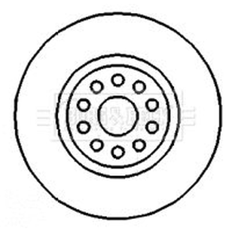 Borg & Beck 2 x Vented Brake Discs fits Renault Clio 2000-2002 3.0