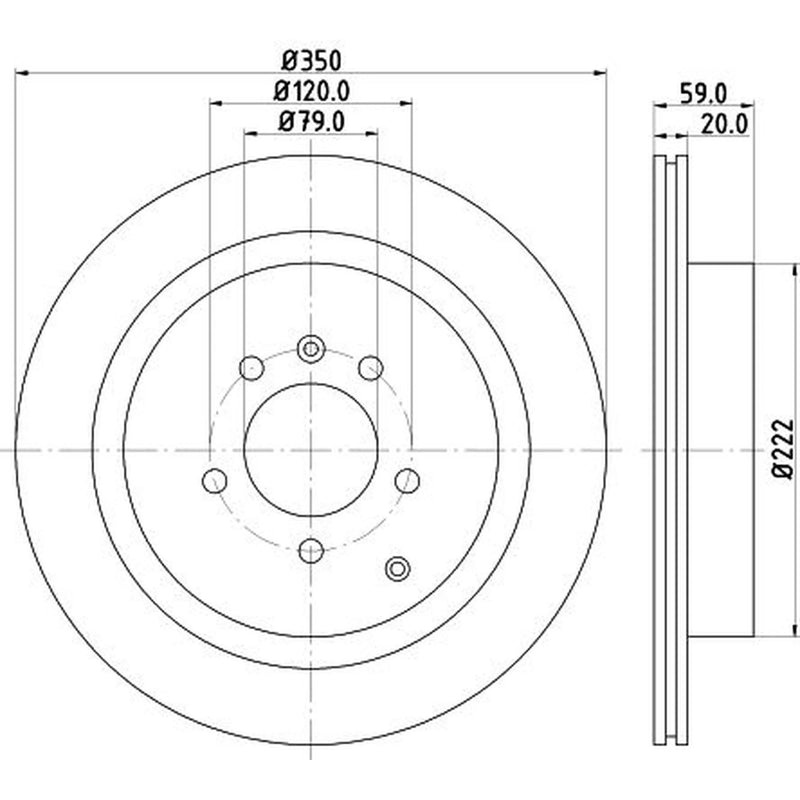 Mintex 2 x Rear Brake Discs MDC1715C-x2