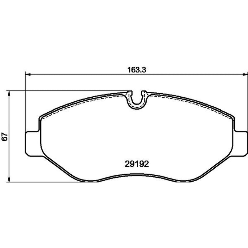 DON Front Brake Pad Set fits Mercedes-Benz Eqv 2020 on 447.813 447.815