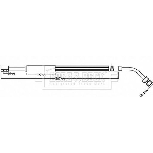 Borg & Beck Brake Hydraulic Hose Line Front Right BBH8141