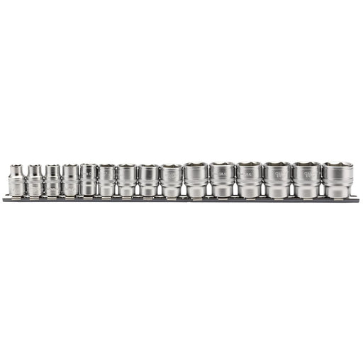 Draper Metric Socket Set on a Metal Rail, 3/8" Sq. Dr. (15 Piece) 16492 Draper - Dynamic Drive