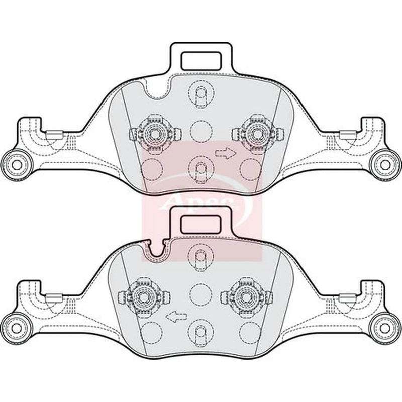 Apec Front Brake Pad Set PAD2187