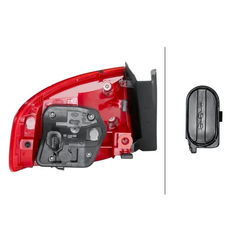 Hella Tail Light / Lamp P21W Right fits Audi A4 B8 2007-2015 1.8 2.0 2.7 3.0 3.2
