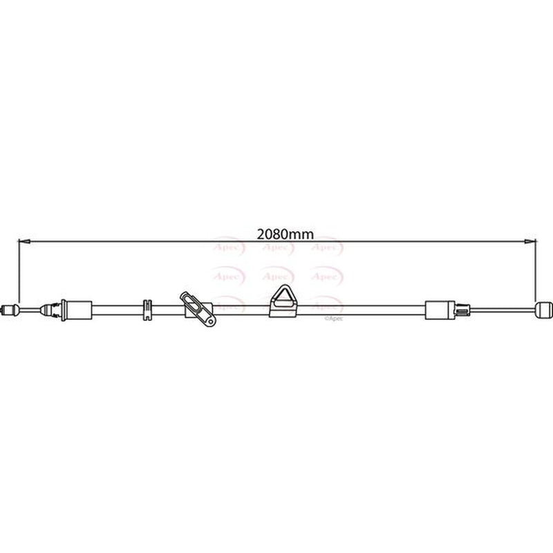 Apec Handbrake Cable Left Rear fits Ford Galaxy II 2006-2015 1.6 1.8 2.0 2.2 2.3