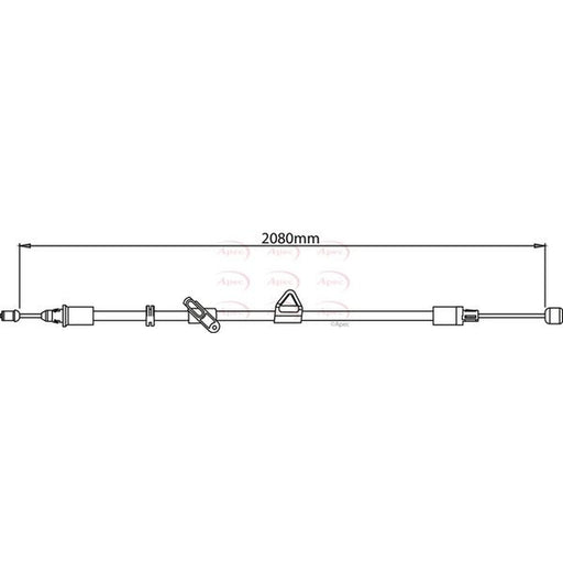 Apec Handbrake Cable Left Rear fits Ford Galaxy II 2006-2015 1.6 1.8 2.0 2.2 2.3