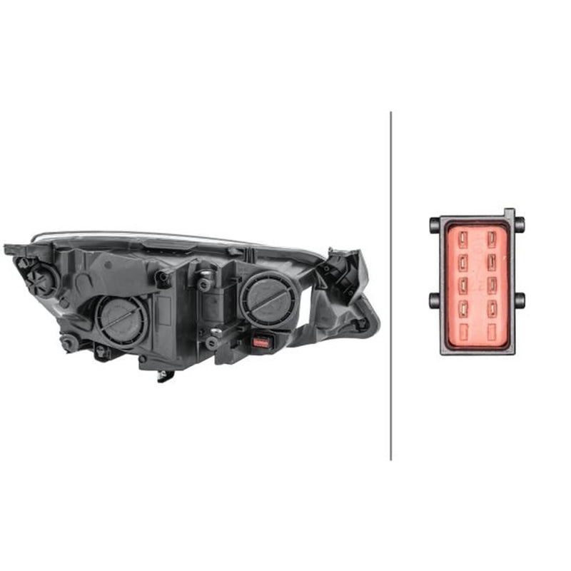 Hella Headlight Headlamp H7/H7 Left fits Opel Astra J 2009-2018