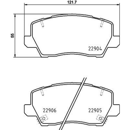 DON Front Brake Pad Set fits Kia Picanto III 2017-2018 1.0 1.2