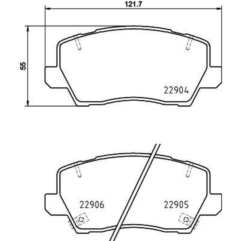 Mintex Front Brake Pad Set fits Kia Picanto III 2017-2018 1.0 1.2