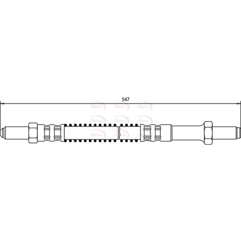 Apec Brake Hydraulic Hose Line Front fits Ldv 400 1989-1996 2.5